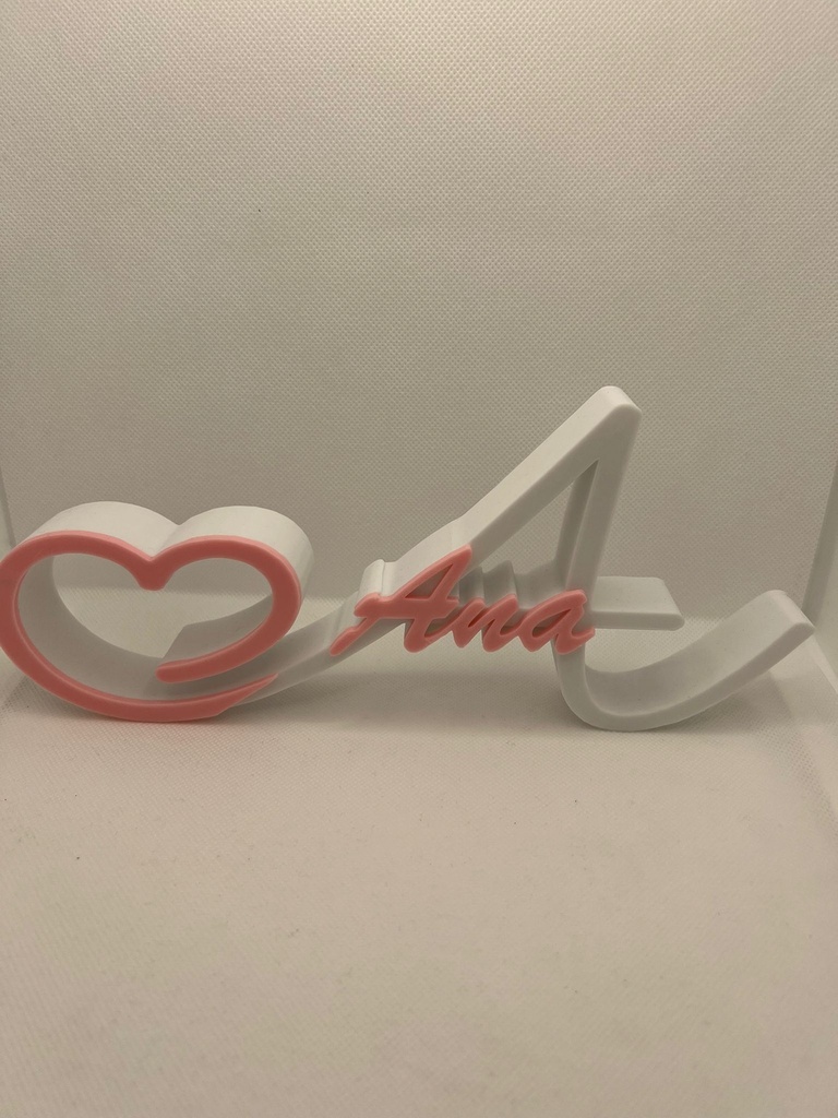 Inicial con nombre en 3D