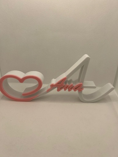 Inicial con nombre en 3D